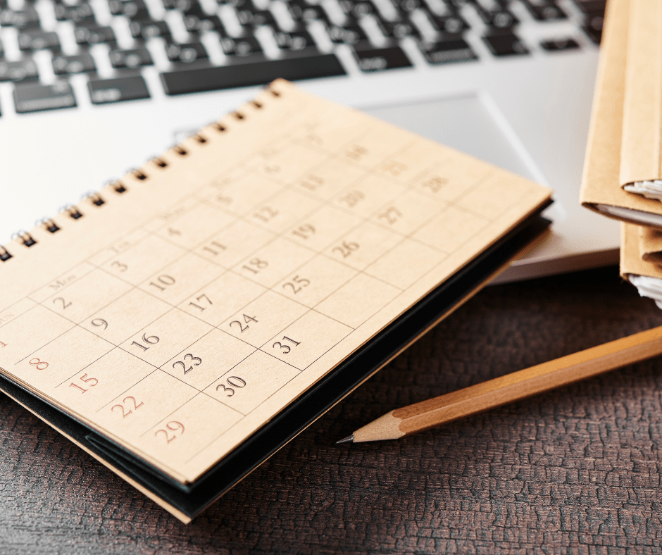 calendrier au couleur du site