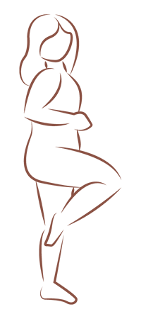 silhouette adossee marron