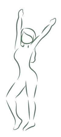 silhouette bras leves verte